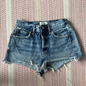 Agolde Blue Jean Shorts High-Waisted Distressed